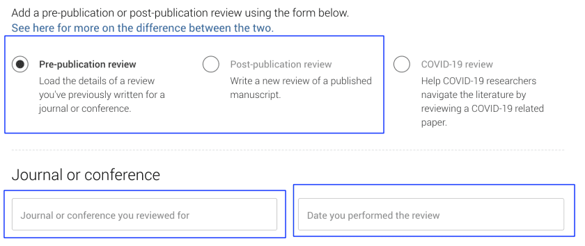 add peer review publons