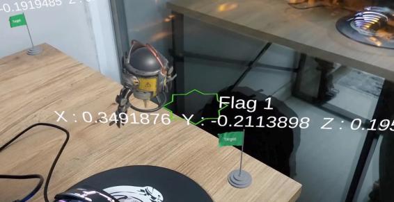 waypoints for robot pathfinding - introduction to augmented reality course